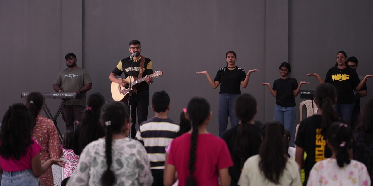 Praise and worship time City Harvest AG Church's VBS program
